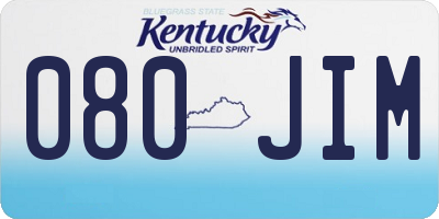 KY license plate 080JIM
