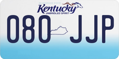 KY license plate 080JJP