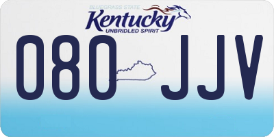 KY license plate 080JJV
