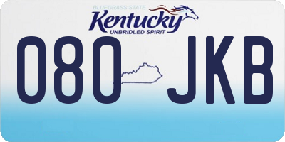 KY license plate 080JKB