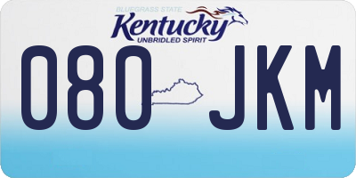 KY license plate 080JKM