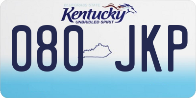 KY license plate 080JKP