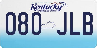 KY license plate 080JLB