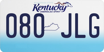KY license plate 080JLG