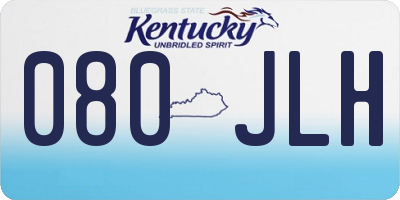 KY license plate 080JLH