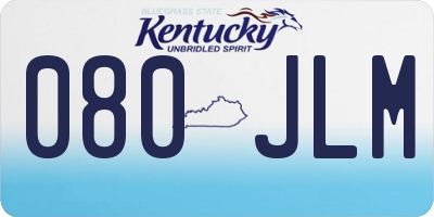 KY license plate 080JLM