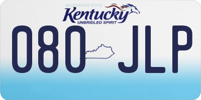 KY license plate 080JLP