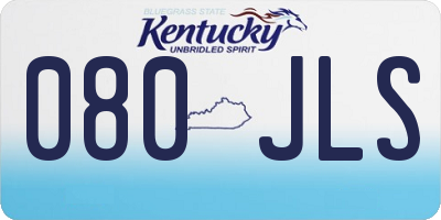 KY license plate 080JLS