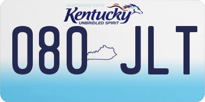 KY license plate 080JLT
