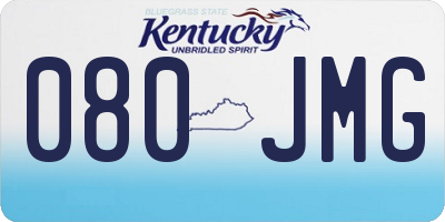 KY license plate 080JMG