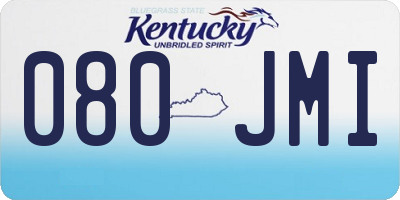 KY license plate 080JMI