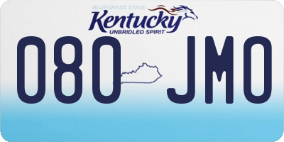 KY license plate 080JMO