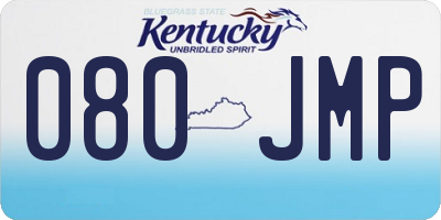 KY license plate 080JMP