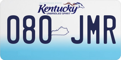 KY license plate 080JMR
