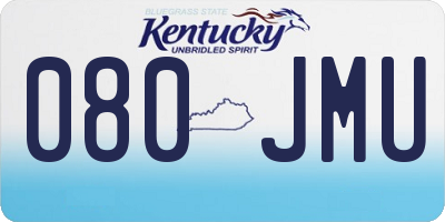 KY license plate 080JMU