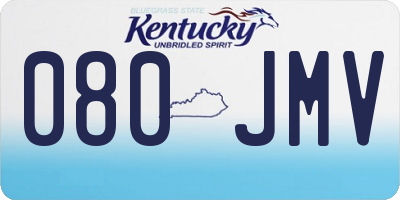 KY license plate 080JMV