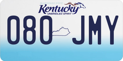 KY license plate 080JMY