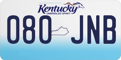 KY license plate 080JNB