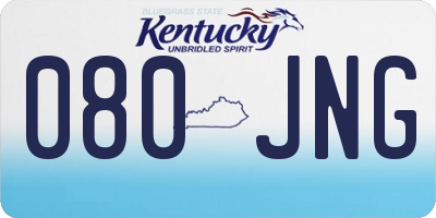 KY license plate 080JNG