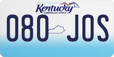 KY license plate 080JOS