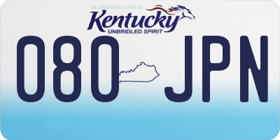 KY license plate 080JPN