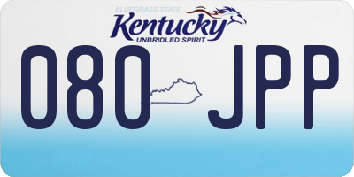 KY license plate 080JPP