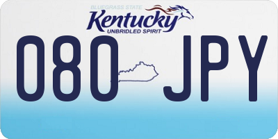 KY license plate 080JPY