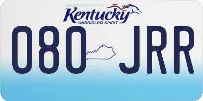 KY license plate 080JRR