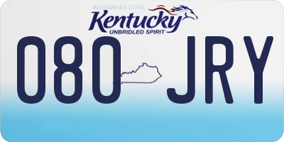 KY license plate 080JRY