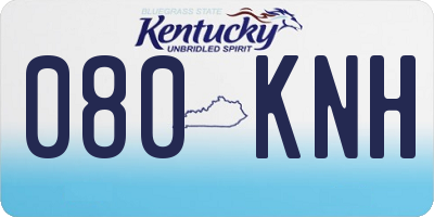 KY license plate 080KNH