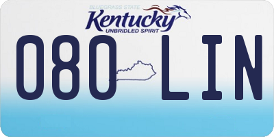 KY license plate 080LIN