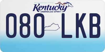 KY license plate 080LKB