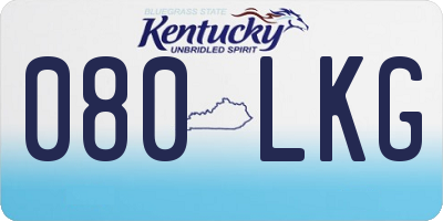 KY license plate 080LKG