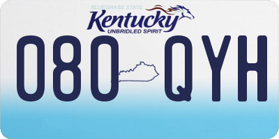 KY license plate 080QYH