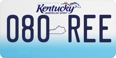 KY license plate 080REE