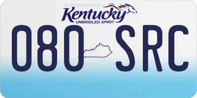 KY license plate 080SRC