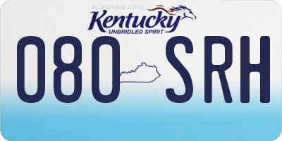 KY license plate 080SRH