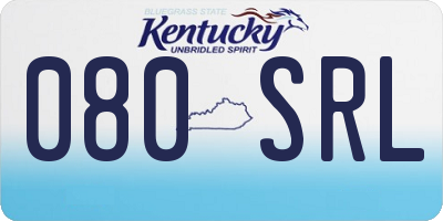 KY license plate 080SRL