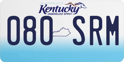 KY license plate 080SRM