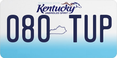 KY license plate 080TUP