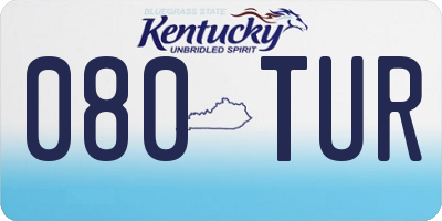 KY license plate 080TUR