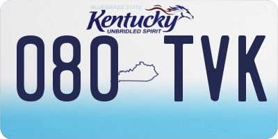 KY license plate 080TVK