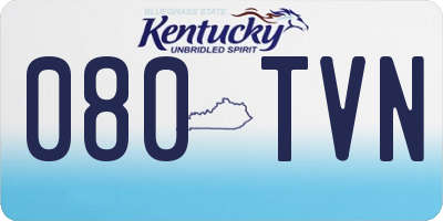 KY license plate 080TVN