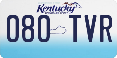 KY license plate 080TVR