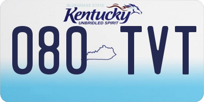 KY license plate 080TVT