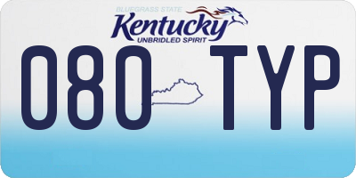 KY license plate 080TYP