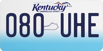 KY license plate 080UHE
