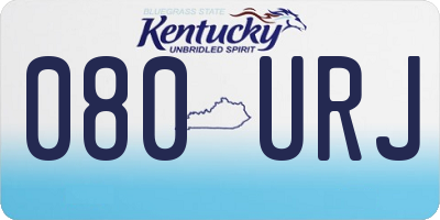 KY license plate 080URJ