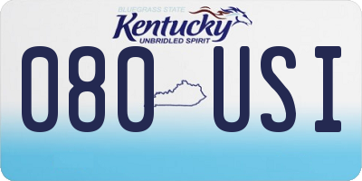 KY license plate 080USI