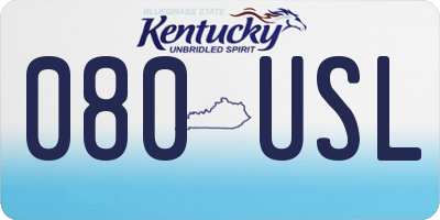 KY license plate 080USL